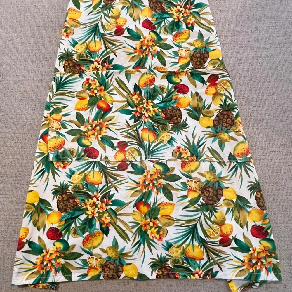 Kay Dee Designs Pineapple Coast Apron Tropical Fruit Floral Print Made in USA